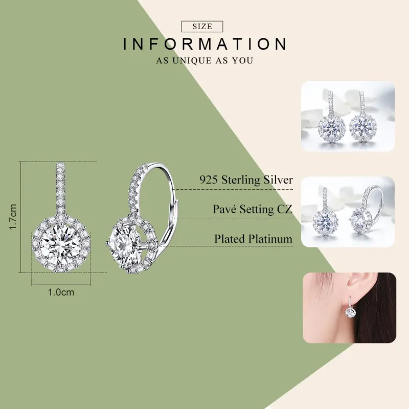 (image for) Pandora Style Silver Shining Time Hoop Earrings - SCE508 - View 3