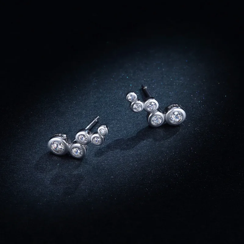 (image for) Pandora Style Silver Shiny Elegance Stud Earrings - BSE235 - View 8