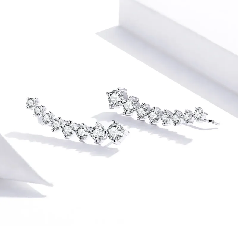 (image for) Pandora Style Silver Shiny Light Stud Earrings - SCE920 - View 4