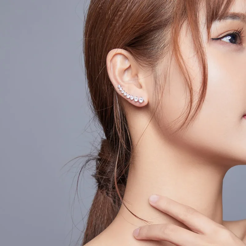 (image for) Pandora Style Silver Shiny Light Stud Earrings - SCE920 - View 5