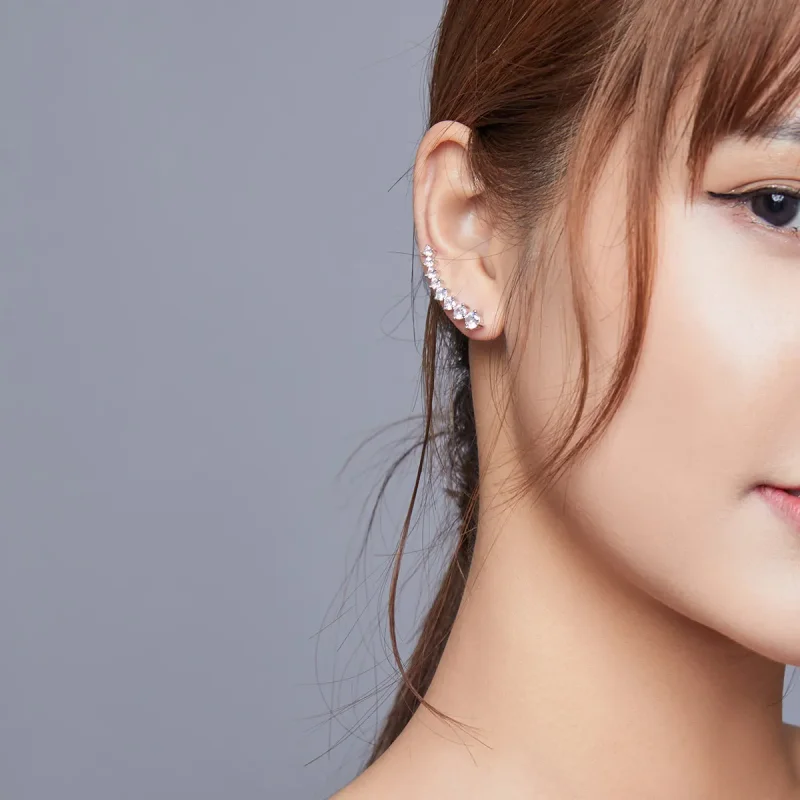 (image for) Pandora Style Silver Shiny Light Stud Earrings - SCE920 - View 7