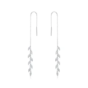 (image for) Pandora Style Silver Shiny Wheat Dangle Earrings - BSE447