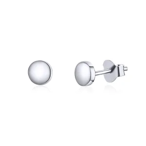 (image for) Pandora Style Silver Simple Bean Stud Earrings - SCE705-A