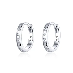 (image for) Pandora Style Silver Simple Hoop Earrings - BSE101