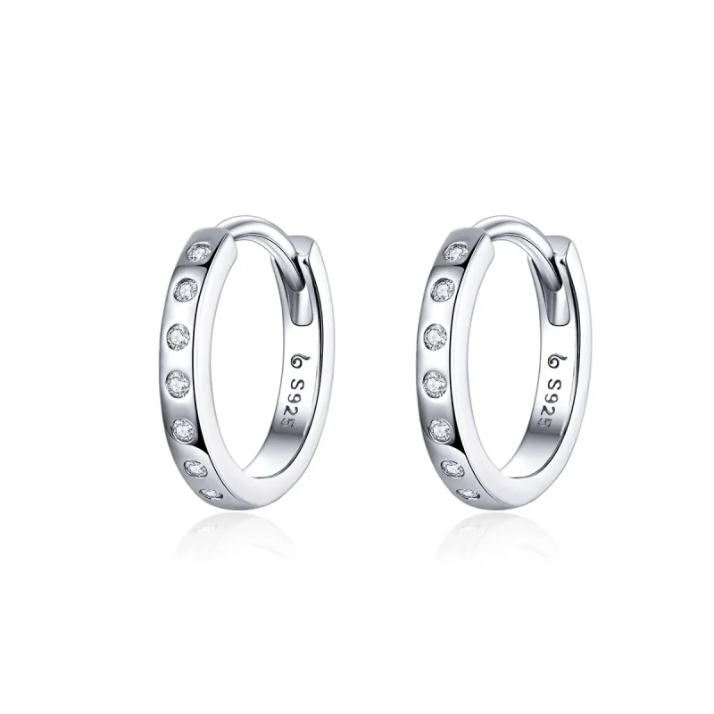 (image for) Pandora Style Silver Simple Hoop Earrings - BSE101