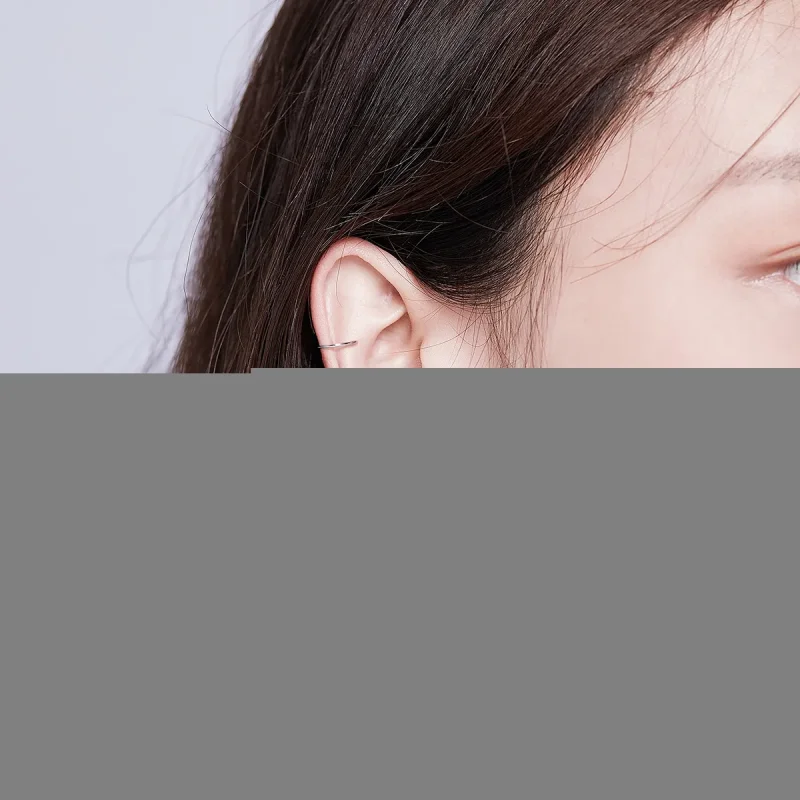 (image for) Pandora Style Silver Simple Hoop Earrings - SCE647 - View 4