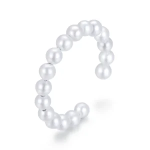 (image for) Pandora Style Silver simple pearl Ear clip - SCE1010
