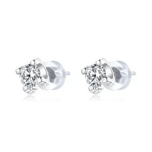 (image for) Pandora Style Silver Simple Zircon Stud Earrings - SCE974
