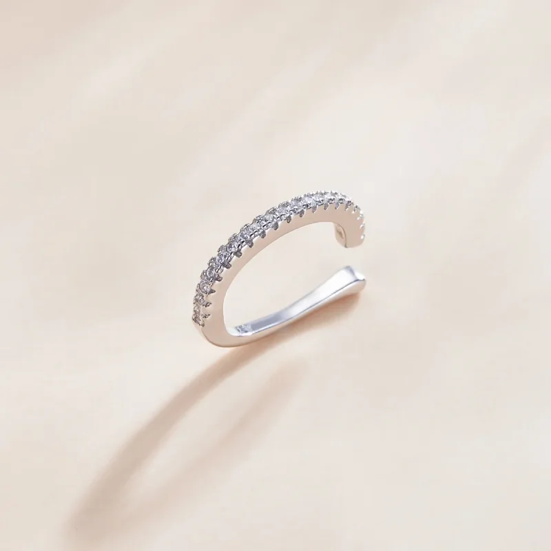 (image for) Pandora Style Silver Single Ear Ear clip - SCE1022 - View 3
