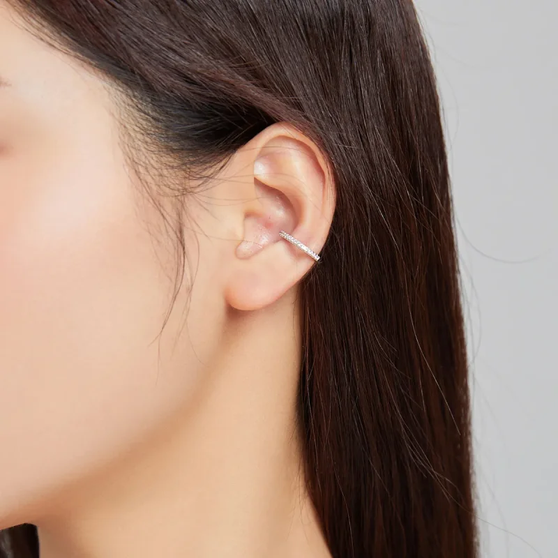 (image for) Pandora Style Silver Single Ear Ear clip - SCE1022 - View 5
