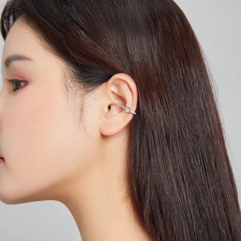 (image for) Pandora Style Silver Single Ear Ear clip - SCE1023 - View 4