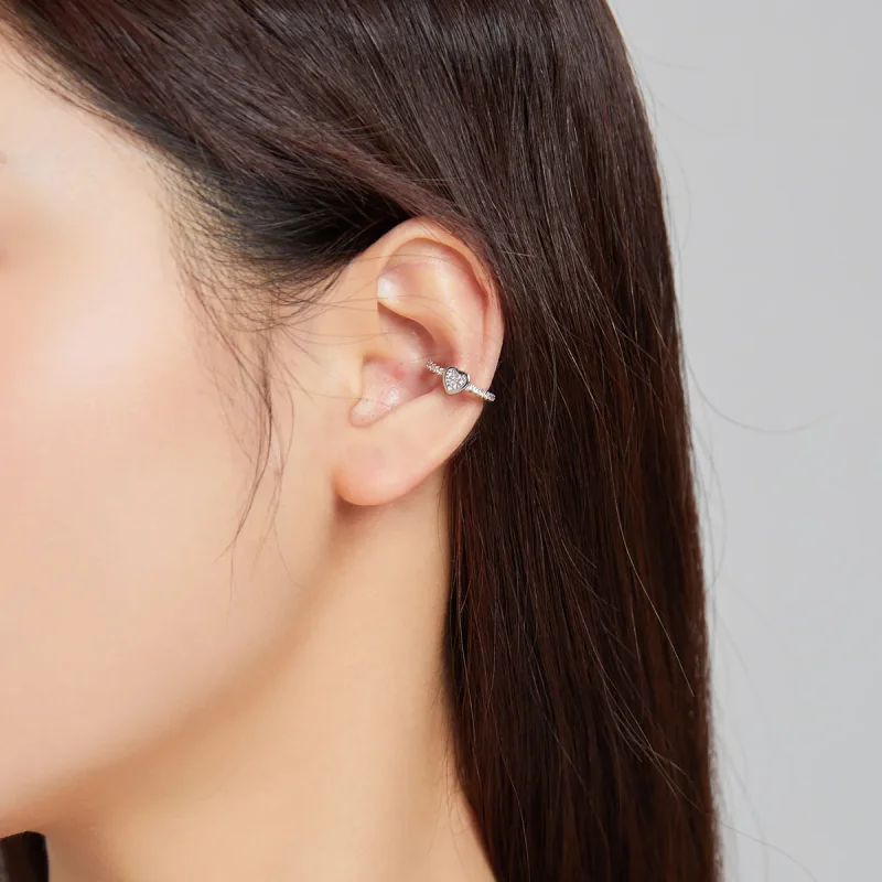 (image for) Pandora Style Silver Single Ear Ear clip - SCE1023 - View 5
