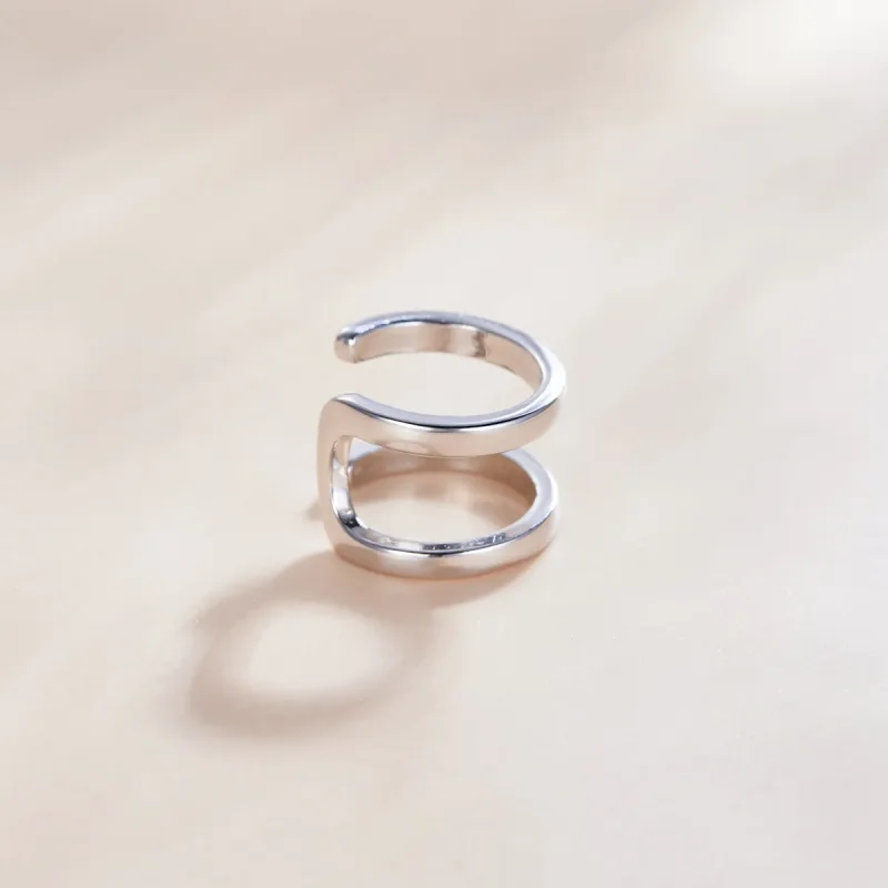 (image for) Pandora Style Silver Single Ear Ear clip - SCE1025 - View 2
