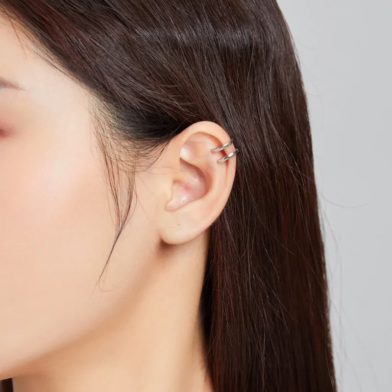 (image for) Pandora Style Silver Single Ear Ear clip - SCE1025 - View 5