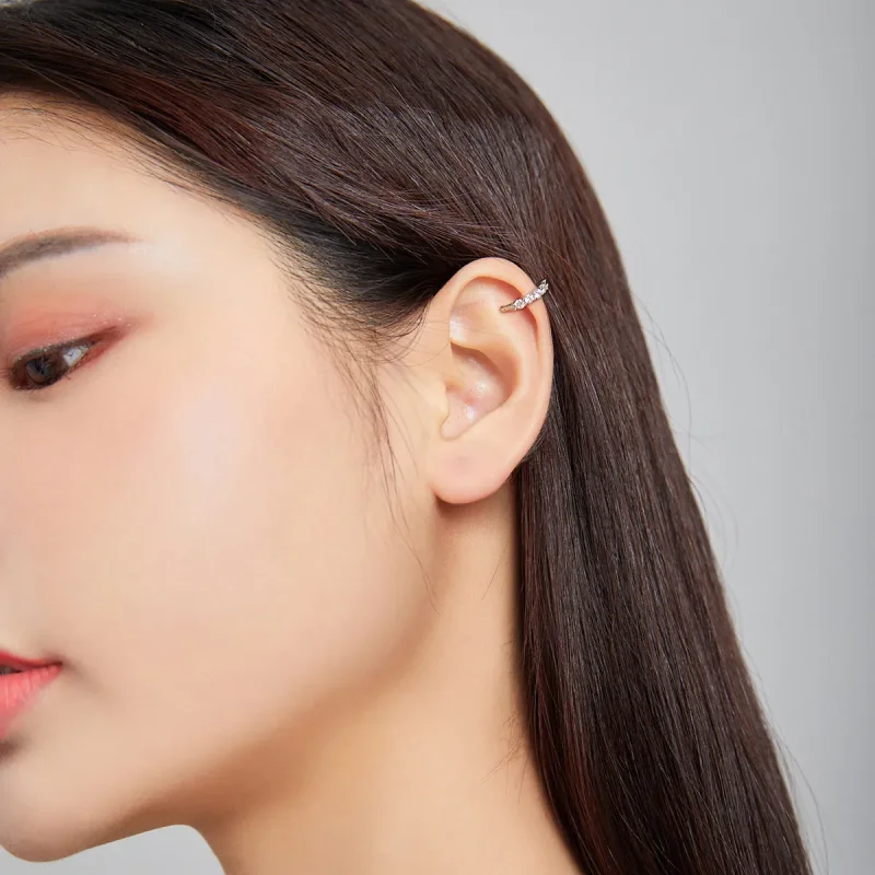 (image for) Pandora Style Silver Single Ear Ear clip - SCE1026 - View 4