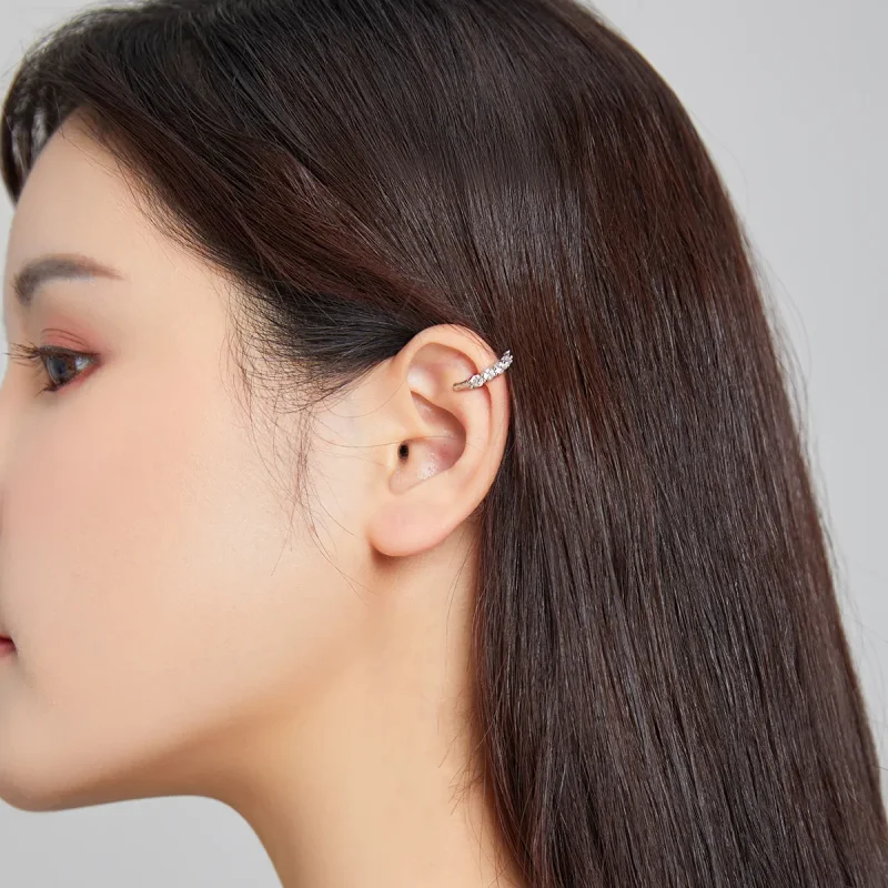(image for) Pandora Style Silver Single Ear Ear clip - SCE1026 - View 6