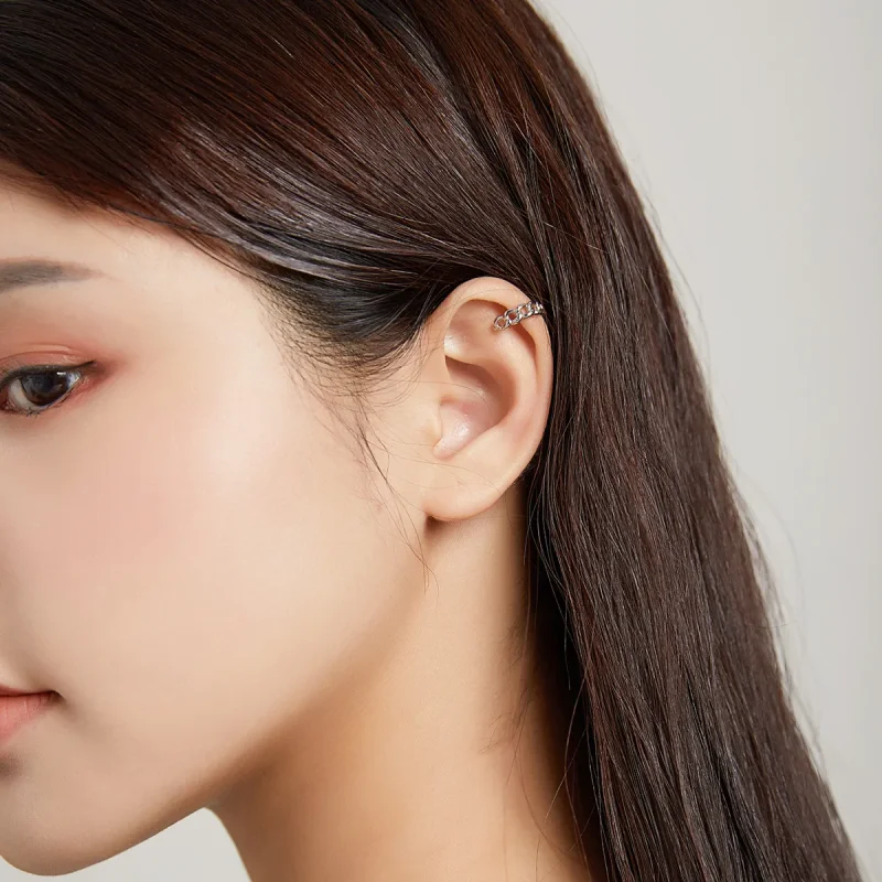 (image for) Pandora Style Silver Single Ear Ear clip - SCE1027 - View 4