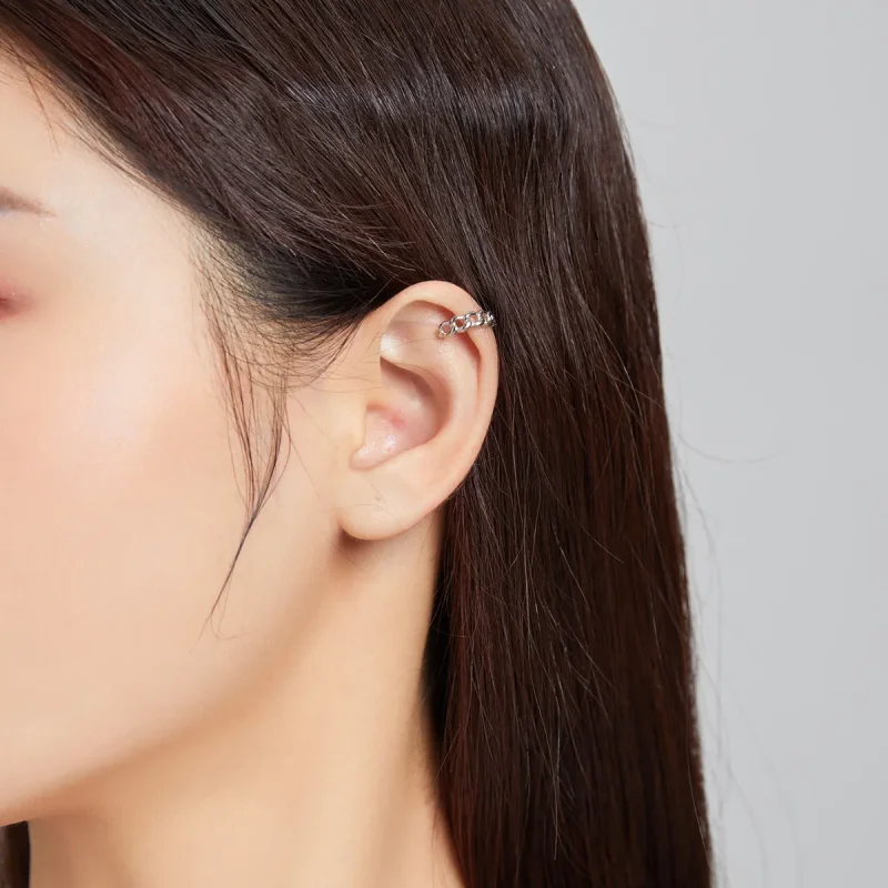 (image for) Pandora Style Silver Single Ear Ear clip - SCE1027 - View 6