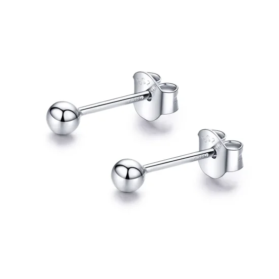 (image for) Pandora Style Silver Small Ball Stud Earrings - SCE581