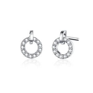 (image for) Pandora Style Silver Small Circle Stud Earrings - SCE767