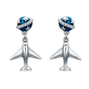 (image for) Pandora Style Silver Star Tours Hanging Earrings - SCE331