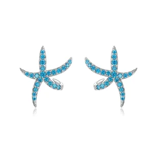 (image for) Pandora Style Silver Starfish Stud Earrings - BSE136