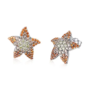 (image for) Pandora Style Silver Starfish Stud Earrings - SCE449