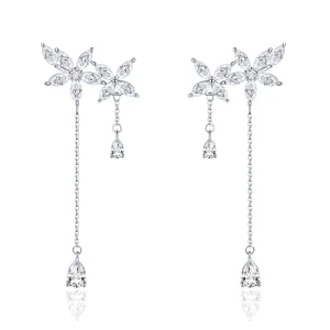 (image for) Pandora Style Silver Stars Waitting Hanging Earrings - SCE469