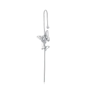 (image for) Pandora Style Silver Stylish Ear Needles Dangle Earrings - SCE1132