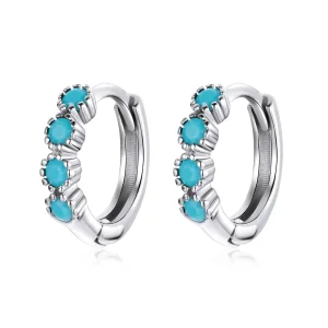 (image for) Pandora Style Silver Stylish Hoop Earrings - SCE1127