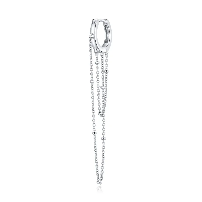 (image for) Pandora Style Silver Tassel Dangle Earrings - SCE1115