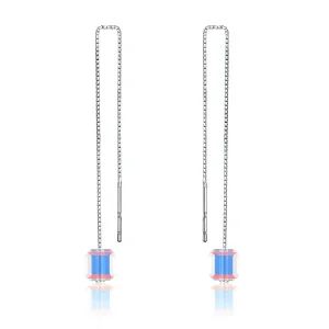 (image for) Pandora Style Silver Tears In The Ocean Depth Hanging Earrings - SCE501