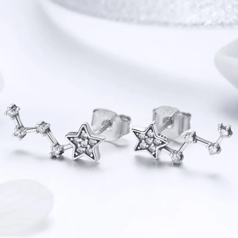 (image for) Pandora Style Silver The Waiting of The Stars Stud Earrings - SCE439 - View 2