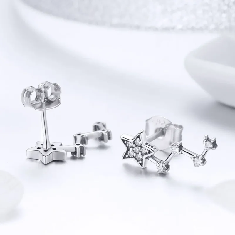 (image for) Pandora Style Silver The Waiting of The Stars Stud Earrings - SCE439 - View 4