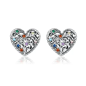 (image for) Pandora Style Silver Tree of Life Stud Earrings - SCE933