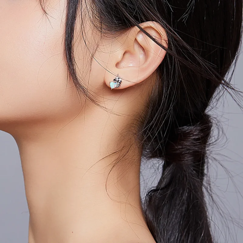 (image for) Pandora Style Silver Unicorn Stud Earrings - SCE896 - View 5