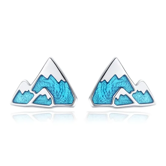 (image for) Pandora Style Silver Unique Iceberg Stud Earrings - SCE475