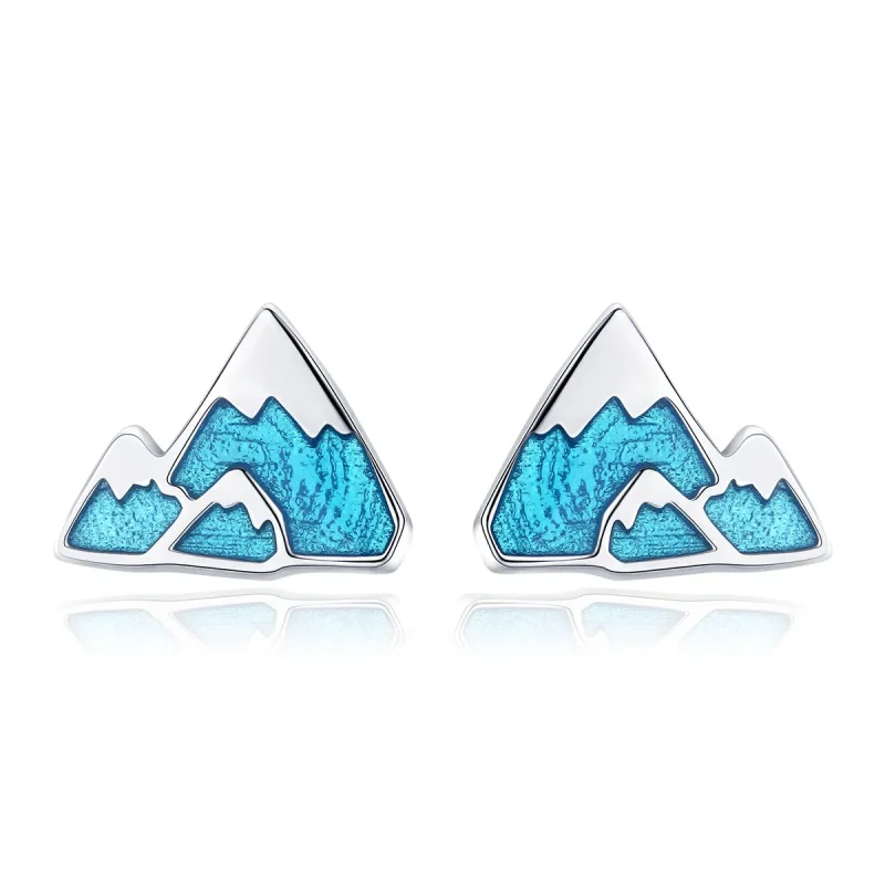 (image for) Pandora Style Silver Unique Iceberg Stud Earrings - SCE475