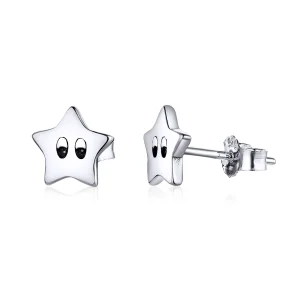 (image for) Pandora Style Silver Vintage Stars Stud Earrings - SCE796