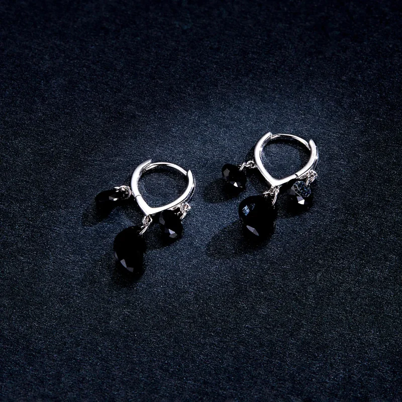 (image for) Pandora Style Silver Water Drop Dangle Earrings - BSE401 - View 6