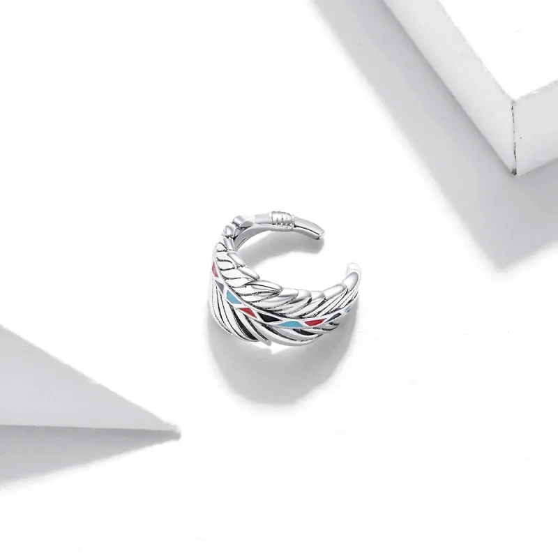 (image for) Pandora Style Silver Wings Ear clip - SCE1114 - View 4