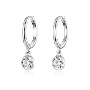 (image for) Pandora Style Silver Zirconia Dangle Earrings - SCE830