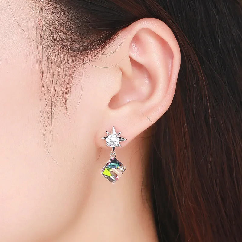 (image for) Pandora Style Aurora Love Hanging Earrings - SCE545 - View 7