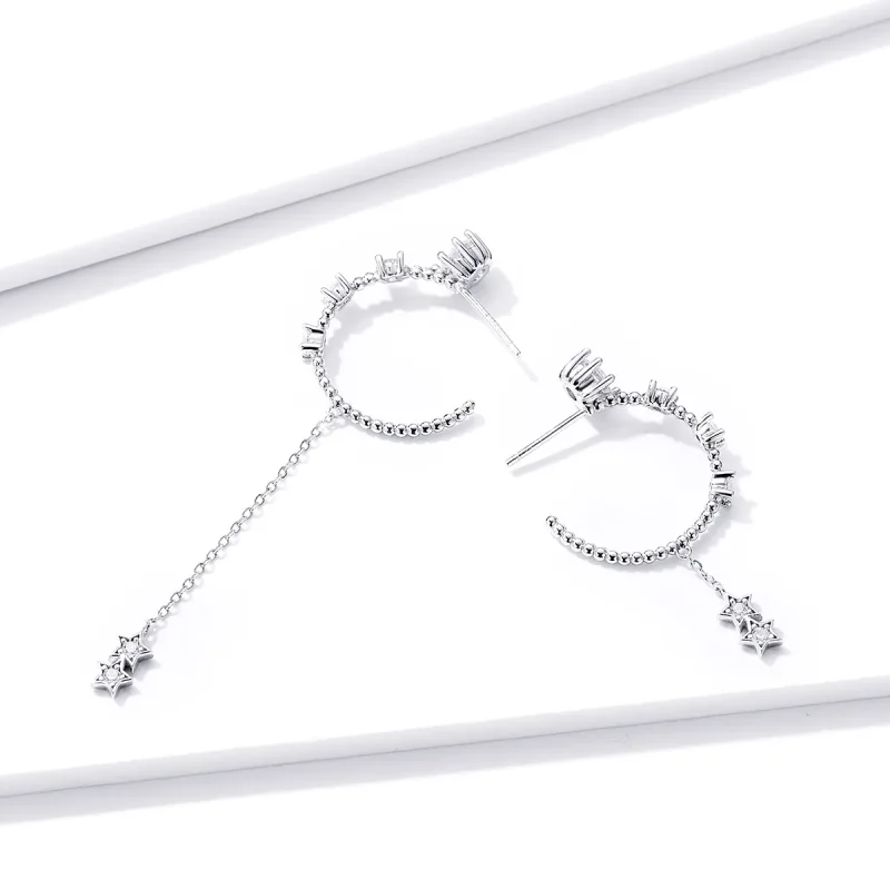 (image for) Pandora Style Bright Hanging Earrings - BSE310 - View 2