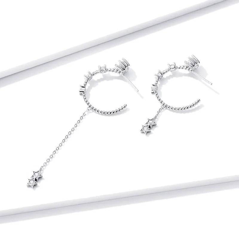 (image for) Pandora Style Bright Hanging Earrings - BSE310 - View 4