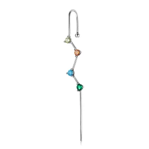 (image for) Pandora Style Color Zirconium - Lightning Hanging Earrings - BSE530
