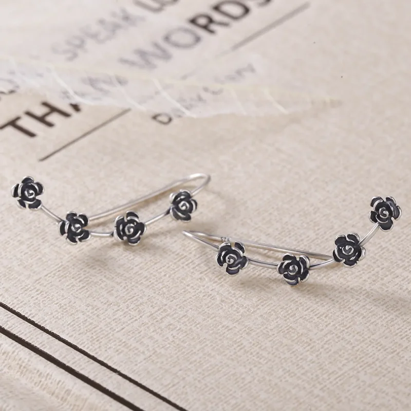 (image for) Pandora Style Creative Beautiful Flower Hanging Earrings - VSE010 - View 5