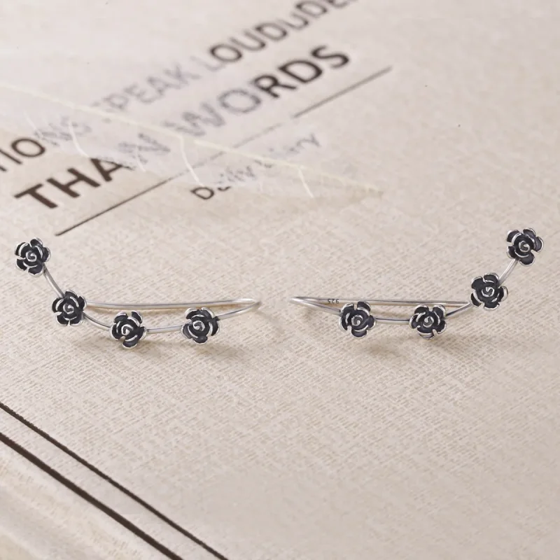 (image for) Pandora Style Creative Beautiful Flower Hanging Earrings - VSE010 - View 6