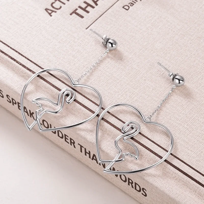 (image for) Pandora Style Faith of Love Hanging Earrings - VSE071 - View 3