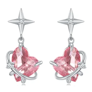 (image for) Pandora Style Girl Planet Hanging Earrings - SCE1502
